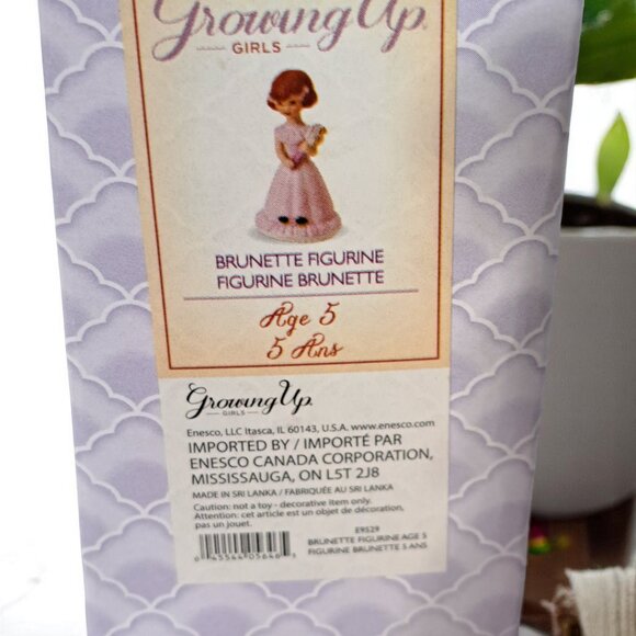 Growing Up Girl FigurineEnesco Growing Up Birthday Girl - Age 5 - Brunette - Picture 3 of 10